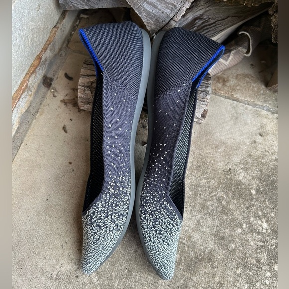 Rothy's The Point Slate Metallic flats Sz-11. C - Picture 3 of 11